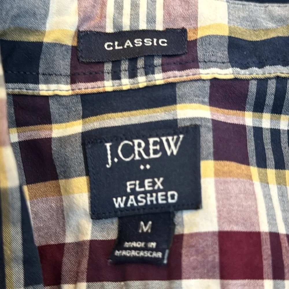 J. Crew Multicolor Plaid men’s Casual‎ Shirt medium classic